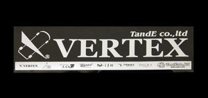CAR MAKE T&E VERTEX STICKER VER3 W165×35MM (VERTEX LOGO CUT SIZE) WHITE FOR  CARMAKETE-02850