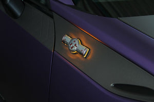 CAR MAKE T&E [TOYOTA 86] VERTEX LIGHTING SYSTEM LED EMBLEM FOR ZN6 86 SIDE EMBLEM CLEAR ORANGE FOR  CARMAKETE-02038