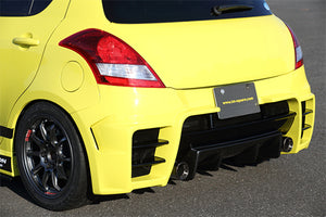 TM SQUARE REAR BUMPER SPOILER FRP UNPAINTED FOR SUZUKI SWIFT ZC32S TMDF-A01401