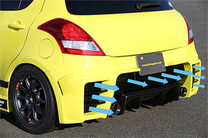 TM SQUARE REAR BUMPER SPOILER FRP UNPAINTED FOR SUZUKI SWIFT ZC32S TMDF-A01401