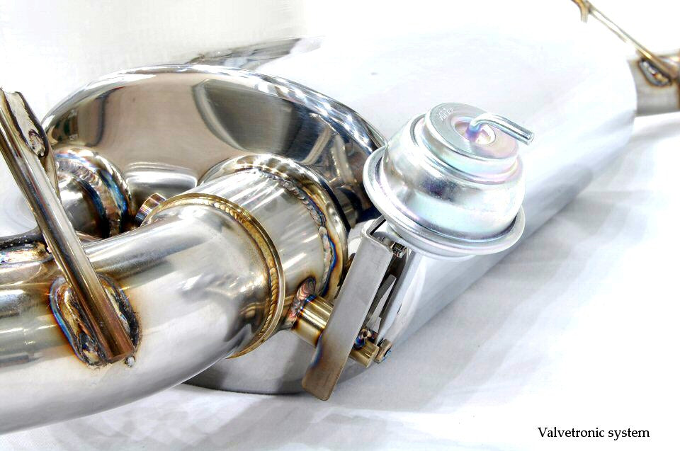 KREISSIEG CAT-BACK F1 SOUND VALVETRONIC EXHAUST SYSTEM STAINLESS STEEL BILLET FLOATING CURL TAIL SANDBLASTED KSG LOGO MARK FOR LOTUS ELISE ROVER 18K  LTEL-05-STAINLESSBILLET