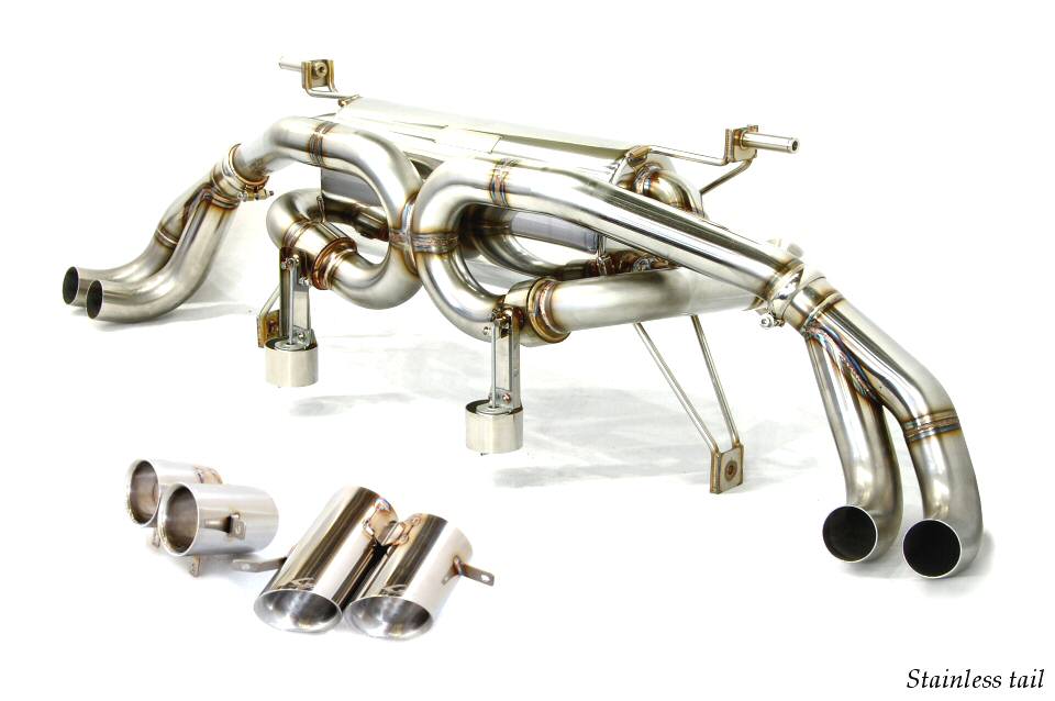 KREISSIEG CAT-BACK F1 SOUND VALVETRONIC EXHAUST SYSTEM TITANIUM FLOATING CURL TAIL SANDBLASTED KSG LOGO MARK FOR AUDI R8 V10 AUR8-01-TITANIUM-V10-5.2