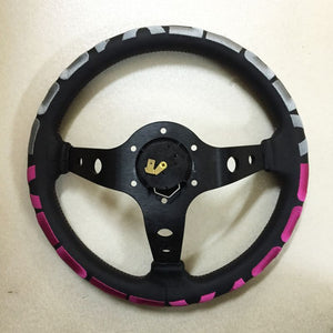 CAR MAKE T&E VERTEX STEERING WHEEL "VERTEX 1996 PINK" 90MMDEEP 33Φ FOR  CARMAKETE-02032