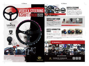 CAR MAKE T&E VERTEX STEERING WHEEL "VERTEX 1996 GREEN" 90MMDEEP 35Φ FOR  CARMAKETE-02009