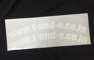 CAR MAKE T&E URL ROUND STICKER 2 PIECES SET (FOR FENDER) WHITE FOR  CARMAKETE-02876
