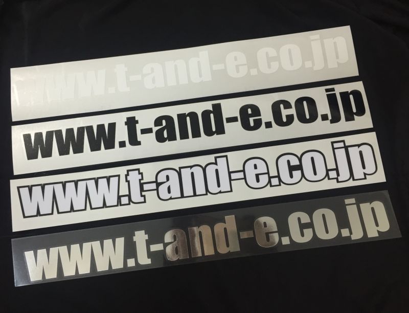 CAR MAKE T&E URL STICKER (W460MM) CHROME PLATED FOR  CARMAKETE-01998