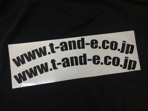 CAR MAKE T&E URL ROUND STICKER 2 PIECES SET (FOR FENDER) WHITE FOR  CARMAKETE-02876