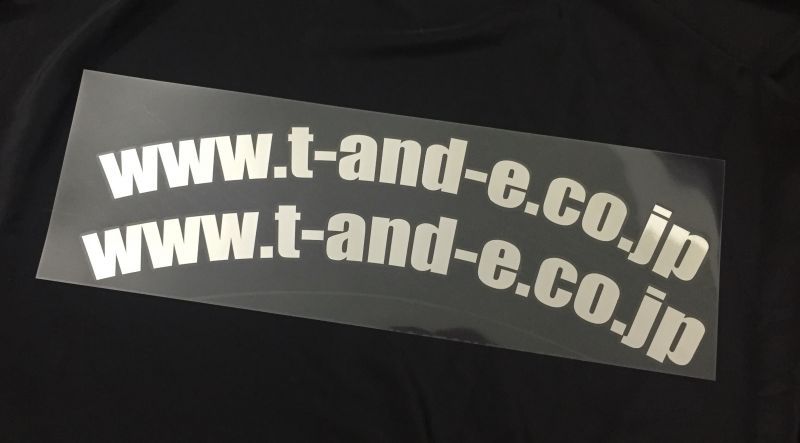 CAR MAKE T&E URL ROUND STICKER 2 PIECES SET (FOR FENDER) WHITE FOR  CARMAKETE-02876