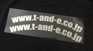 CAR MAKE T&E URL ROUND STICKER 2 PIECES SET (FOR FENDER) WHITE FOR  CARMAKETE-02876