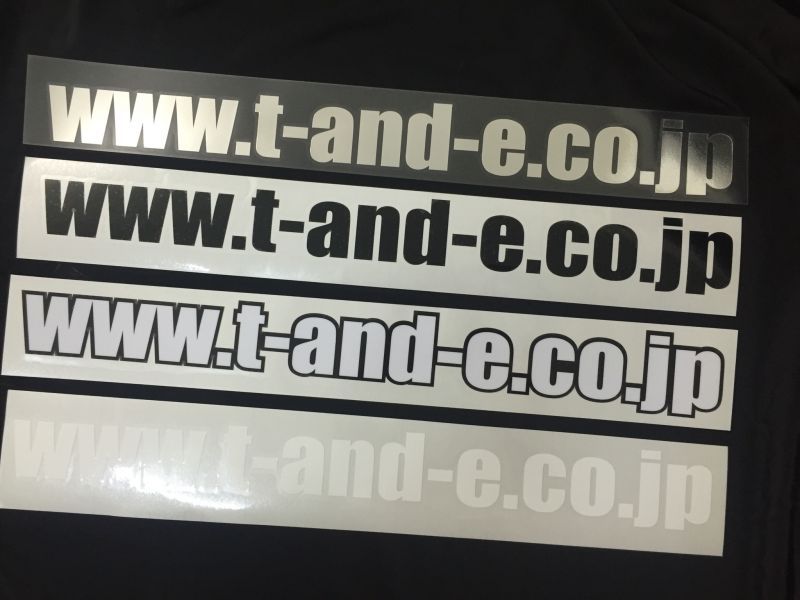 CAR MAKE T&E URL STICKER (W460MM) BLACK FOR  CARMAKETE-01997