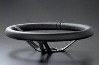 MOMO FORTUNE FULL SPEED 348D 90 BLACK LEATHER BLACK SPOKE BLACK TOP STEERING WHEEL MOMO-00014