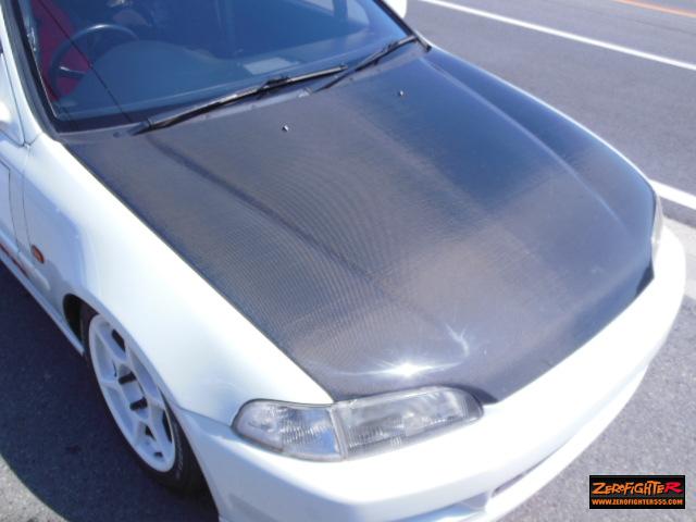 ZEROFIGHTER LIGHTWEIGHT CARBON BONNET HOOD For CIVIC FERIO EG9 ZEROF-00599