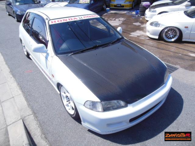 ZEROFIGHTER LIGHTWEIGHT CARBON BONNET HOOD For CIVIC COUPE EJ1 ZEROF-00600