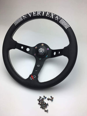 CAR MAKE T&E VERTEX STEERING WHEEL TITANIUM BOLT 6 PICE SET FOR  CARMAKETE-03033