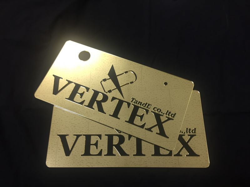 CAR MAKE T&E VERTEX DECORATIVE PLATE JAPAN SIZE GOLD CHROME GOLD CHROME FOR  CARMAKETE-01219