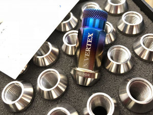 CAR MAKE T&E VERTEX 64 TITANIUM WHEEL NUTS M12×P1.25 FOR  CARMAKETE-01207