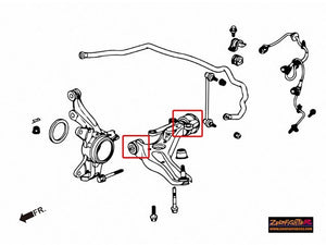 ZEROFIGHTER GE8 FRONT LOWER ARM REINFORCED BUSH For FIT GE6 GE8 ZEROF-01104