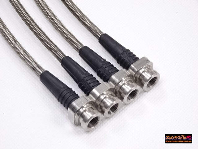 ZEROFIGHTER STAINLESS MESH BRAKE LINE SYSTEM For FIT 4 WHEEL DISC GE8 ZEROF-01112