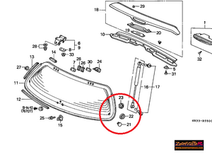 ZEROFIGHTER CLEAR GATE SPACER BOLT NUT SET For CIVIC EG 3-DOOR ZEROF-00588