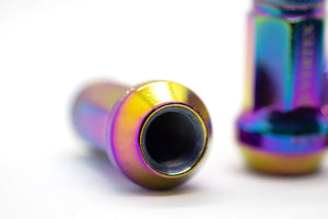 CAR MAKE T&E [AURORA KNURLING] VERTEX CHROMORY RACING NUT M12 X P1.25 16 PCS SET FOR  CARMAKETE-02125
