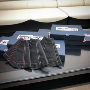 CAR MAKE T&E VERTEX LEATHER SHIFT BOOTS NISSAN SERIES BLACK BLACK THREAD S15 SILVIA 5MT FOR  CARMAKETE-00467