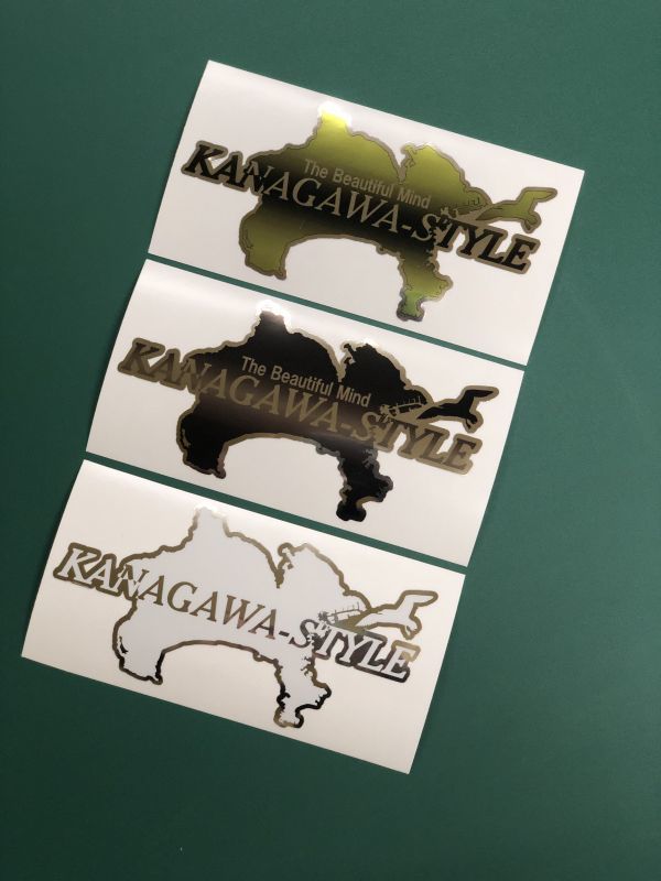 CAR MAKE T&E [NEW COLOR] KANAGAWA-STYLE KANAGAWA STYLE STICKER CHROME WHITE BLACK YELLOW CHROME YELLOW FOR  CARMAKETE-02858