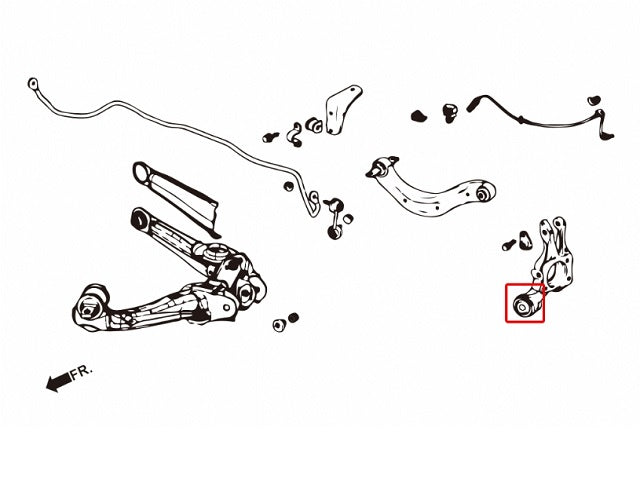 ZEROFIGHTER CLEAR KNUCKLE ARM REINFORCED BUSH For HONDA CIVIC FD2 ZEROF-00168