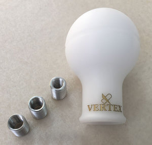 CAR MAKE T&E VERTEX SHIFT KNOB MONOCHROME V2 (NEW VERTEX SHIFT KNOB MONOCHROME) WHITE BLACK LOGO REVERSE TRIGGER VEHICLES (86 BRZ, 80 SUPRA, ETC.) prmver-s15 FOR  CARMAKETE-00160