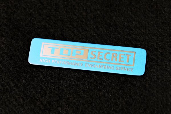TOP SECRET TITANIUM EMBLEM SLIVER LOGO ON BLUE FOR  TOP-SECRET-00331