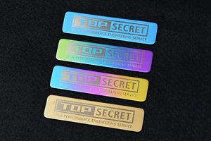 TOP SECRET TITANIUM EMBLEM SLIVER LOGO ON BLUE FOR  TOP-SECRET-00331
