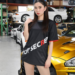 TOP SECRET TS CARBON T-SHIRT GRAY LOGO WITH WHITE R L FOR  TOP-SECRET-00239