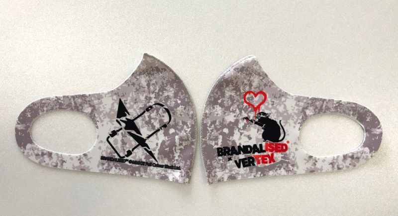 CAR MAKE T&E BRANDALISED X VERTEX LOVE RAT ANTIVIRAL MASK (LOVE RAT: BANKSY GRAFFITI ART) ANTIVIRAL MASK SINGLE ITEM BANKSY-05 FOR  CARMAKETE-00109
