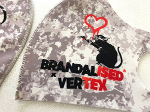 CAR MAKE T&E BRANDALISED X VERTEX LOVE RAT ANTIVIRAL MASK (LOVE RAT: BANKSY GRAFFITI ART) ANTIVIRAL MASK SINGLE ITEM BANKSY-05 FOR  CARMAKETE-00109