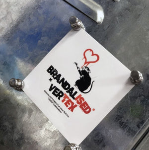 CAR MAKE T&E BRANDALISED X VERTEX LOVE RAT TEE (LOVE RAT: BANKSY GRAFFITI ART) XL (WIDTH: 56CM LENGTH: 78.7CM) BANKSY-03 FOR  CARMAKETE-00120