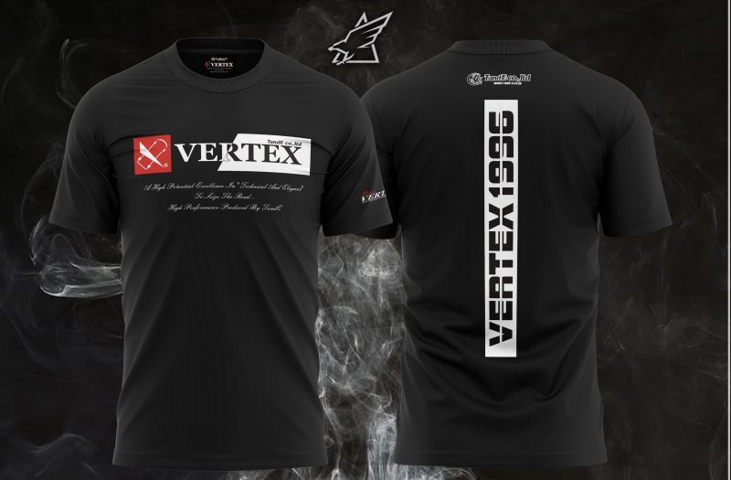 CAR MAKE T&E VERTEX ORIGINAL DRY MESH TEE [VERTEX1996] (VERTEX DRY MESH T-SHIRT QUICK-DRYING TYPE) L (WIDTH: 50.8CM LENGTH: 71.1CM) 2021-01 FOR  CARMAKETE-00113