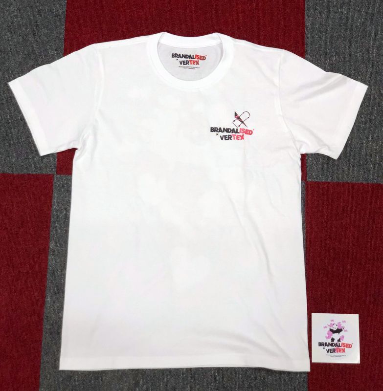 CAR MAKE T&E BRANDALISED X VERTEX PANDA GUNS TEE (PANDA GUN: BANKSY GRAFFITI ART) 2XL (WIDTH: 60.9CM LENGTH: 81.3CM) BANKSY-04 FOR  CARMAKETE-00131