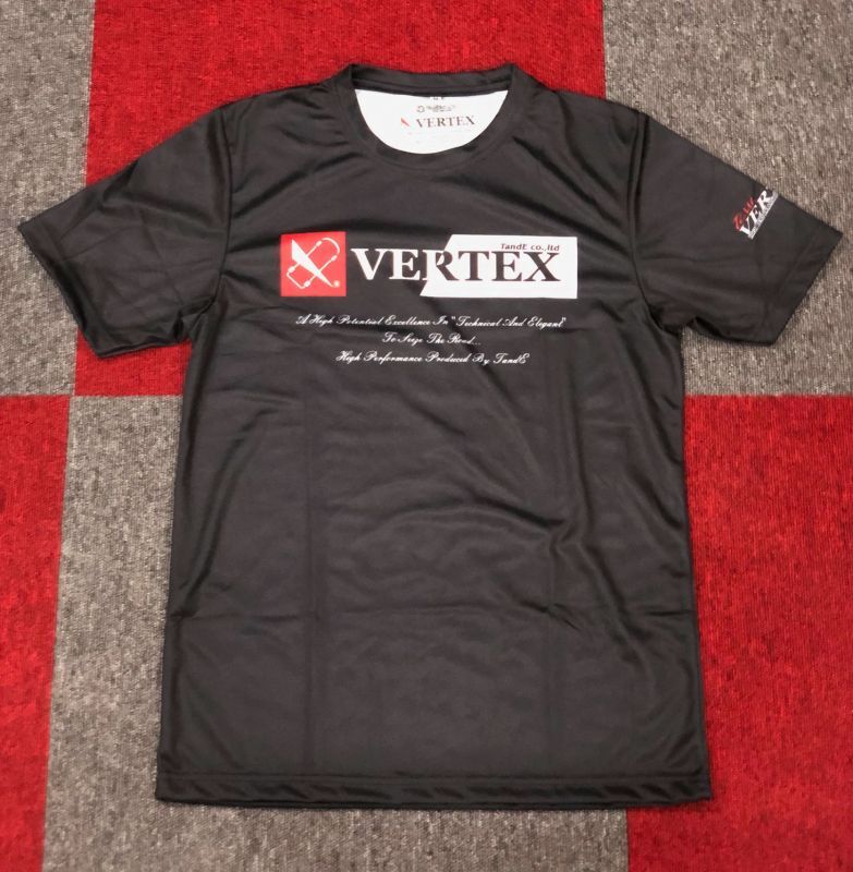 CAR MAKE T&E VERTEX ORIGINAL DRY MESH TEE [VERTEX1996] (VERTEX DRY MESH T-SHIRT QUICK-DRYING TYPE) L (WIDTH: 50.8CM LENGTH: 71.1CM) 2021-01 FOR  CARMAKETE-00113