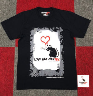 CAR MAKE T&E BRANDALISED X VERTEX LOVE RAT TEE (LOVE RAT: BANKSY GRAFFITI ART) S (WIDTH: 40.6CM LENGTH: 64.8CM) BANKSY-03 FOR  CARMAKETE-00117