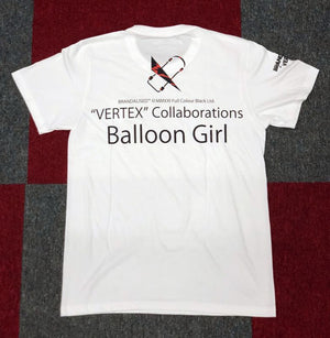 CAR MAKE T&E BRANDALISED X VERTEX BALLOON GIRL TEE (BALLOON AND GIRL: BANKSY GRAFFITI ART) 2XL (WIDTH: 60.9CM LENGTH: 81.3CM) BANKSY-02 FOR  CARMAKETE-00136