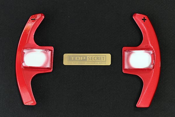 TOP SECRET M17 PADDLE SHIFTERS RED WITH BLACK MARK FOR NISSAN GT-R R35 TOP-SECRET-00138