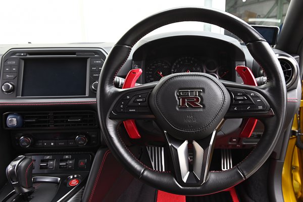 TOP SECRET M17 PADDLE SHIFTERS GOLD WITH RED MARK FOR NISSAN GT-R R35 TOP-SECRET-00136