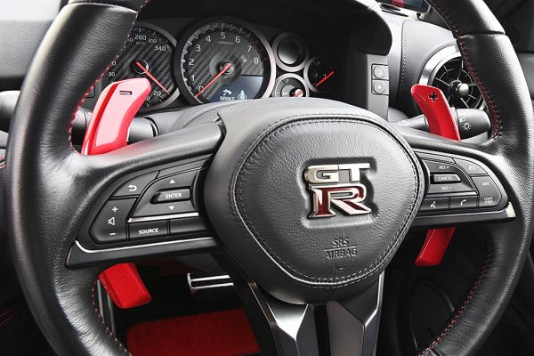 TOP SECRET M17 PADDLE SHIFTERS GOLD WITH RED MARK FOR NISSAN GT-R R35 TOP-SECRET-00136