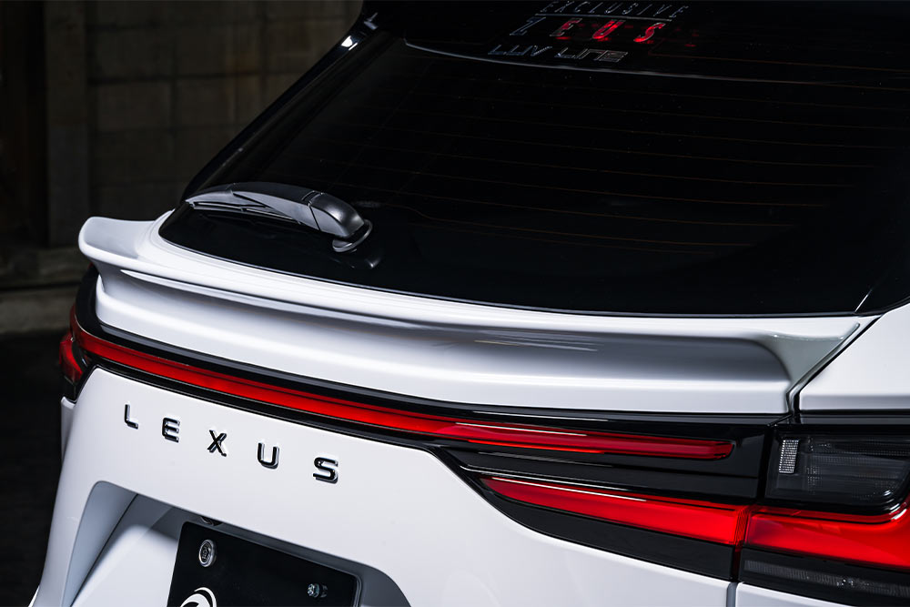M'Z SPEED REAR GATE SPOILER (MADE OF ABS) WHITE NOVA GLASS FLAKE FOR LEXUS NX NX450H+ AAZH26 NX350H AAZH20 25 NX350 TAZA25 F SPORT  2362-5110-083