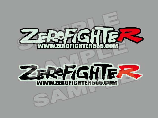 ZEROFIGHTER PHOSPHORESCENT STICKER WHITE ZEROF-01194