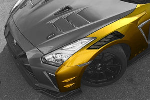 TOP SECRET GT WIDE FRONT FENDER FOR NISSAN GT-R R35 M17 WITH STOCK BUMPER TOP-SECRET-00080