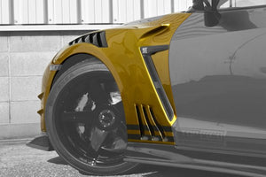 TOP SECRET GT WIDE FRONT FENDER FOR NISSAN GT-R R35 M17 WITH STOCK BUMPER TOP-SECRET-00080