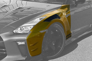TOP SECRET GT WIDE FRONT FENDER FOR NISSAN GT-R R35 M17 WITH STOCK BUMPER TOP-SECRET-00080