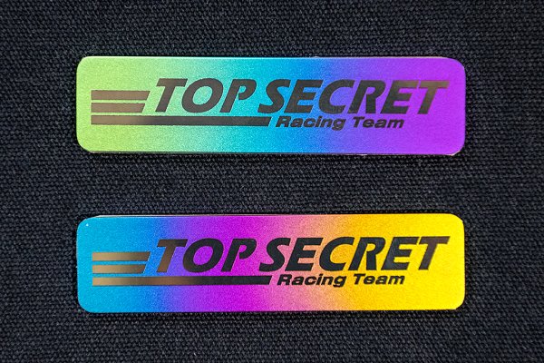 TOP SECRET TS TITANIUM EMBLEM LINE LOGO BLUE GOLD FOR  TOP-SECRET-00288
