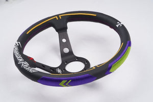 CAR MAKE T&E EVANGELION RACING STEERING WHEEL 01 TEST TYPE [WORLD LIMITED 300] VERTEX X ORE DA X EVANGELION STE-EVA01 FOR  CARMAKETE-00006