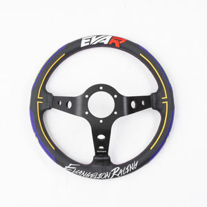 CAR MAKE T&E EVANGELION RACING STEERING WHEEL 01 TEST TYPE [WORLD LIMITED 300] VERTEX X ORE DA X EVANGELION STE-EVA01 FOR  CARMAKETE-00006